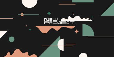 Moda soyut arka plan. Geometrik formların bileşimi. Modern vektör illüstrasyonu