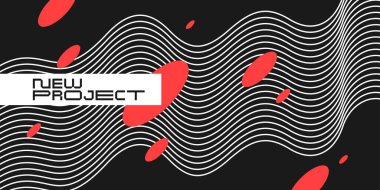 Soyut elementlere ve dinamik şekillere sahip modern arka planlar. Renkli beneklerin bileşimleri. Vektör illüstrasyonu.