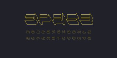 Modern alfabe yazı tipi. Latin alfabesinin büyük harfleri.