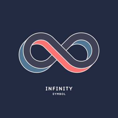 İllüstrasyon sonsuzluk işaretini gösteriyor. Modern grafikler.