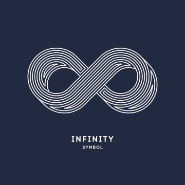 İllüstrasyon sonsuzluk işaretini gösteriyor. Modern grafikler.