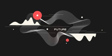 Moda soyut arka plan. Geometrik formların bileşimi. Modern vektör illüstrasyonu