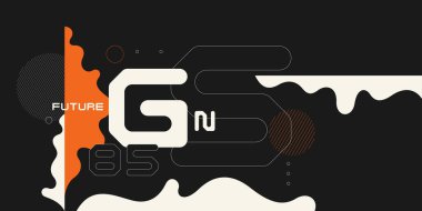 Soyut elementlere ve dinamik şekillere sahip modern arka planlar. Geometrik şekillerin bileşimleri. Vektör illüstrasyonu.