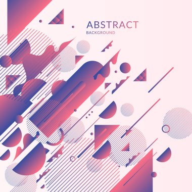 Moda soyut arka plan. Geometrik şekillerin bileşimi. Modern vektör illüstrasyonu