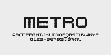 Alfabe yazı tipi. Latin alfabesinin büyük harfleri.