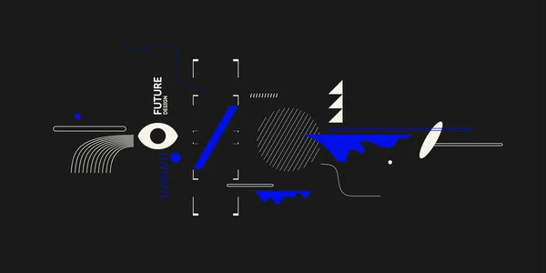 Fondos modernos con elementos abstractos y formas dinámicas. Composiciones de formas geométricas. Ilustración vectorial. — Archivo Imágenes Vectoriales