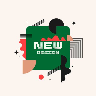 Modern moda tarzında soyut bir arkaplan. Basit düz organik şekilli posterler, geometrik şekiller..