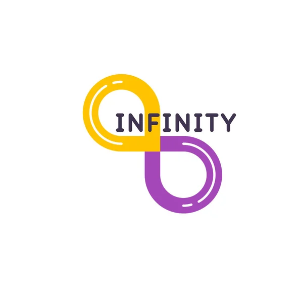 The illustration shows the infinity sign. Modern graphics. — Stock Vector