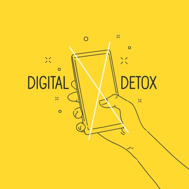 Posterde cihazlara olan bağımlılığın azaltılması yönünde çağrılar var. Mobil dijital aygıtlar ve onlarla insan etkileşimi.