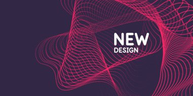 Dinamik dalgalar, çizgi ve parçacıkların oluşturduğu soyut vektör arkaplanı.