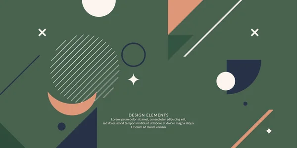 Fondo abstracto en un estilo moderno de moda. Cartel con formas orgánicas planas simples, formas geométricas. — Vector de stock