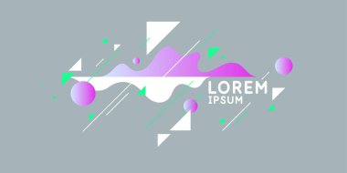 Modern moda tarzında soyut bir arkaplan. Basit düz organik şekilli posterler, geometrik şekiller..