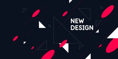 Geometrik şekillerin düz figürleri. Renkli beneklerin bileşimleri. Vektör illüstrasyonu.