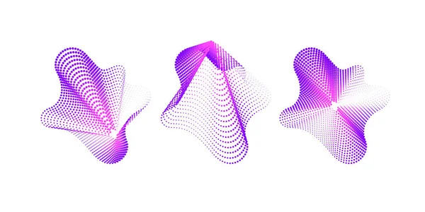 Διάνυσμα αφηρημένο φόντο με δυναμικά κύματα, γραμμή και σωματίδια. — Διανυσματικό Αρχείο