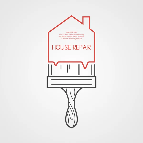 De reparatie van het huis. Element en pictogram — Stockvector