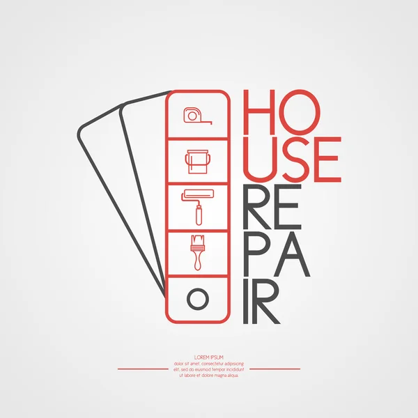 De reparatie van het huis. Element en pictogram — Stockvector