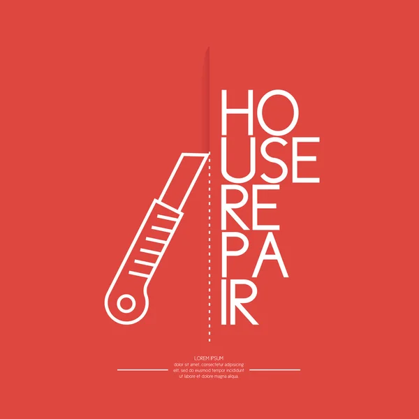 Reparação da casa. Elemento e ícone —  Vetores de Stock