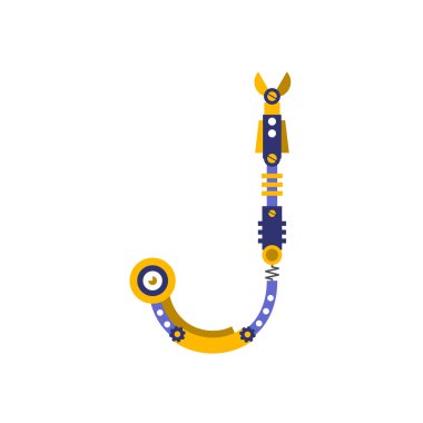 Robot, yazı tipi. J harfi