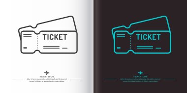 Ticket icons on background. clipart
