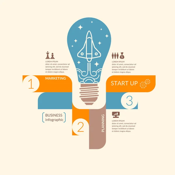 Start up. Business infographics. — Stock Vector