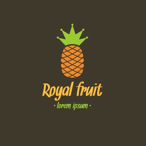 Royal frukt. Logotyp och element — Stock vektor