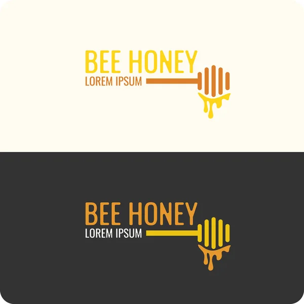 Logo miel de abeja . — Archivo Imágenes Vectoriales