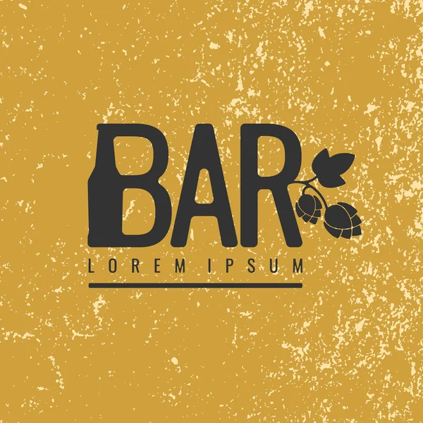 Barre logo vintage. Brasserie . — Image vectorielle