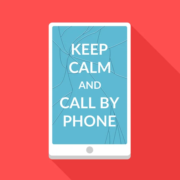 Poster. Keep calm and call by phone. — Stock Vector