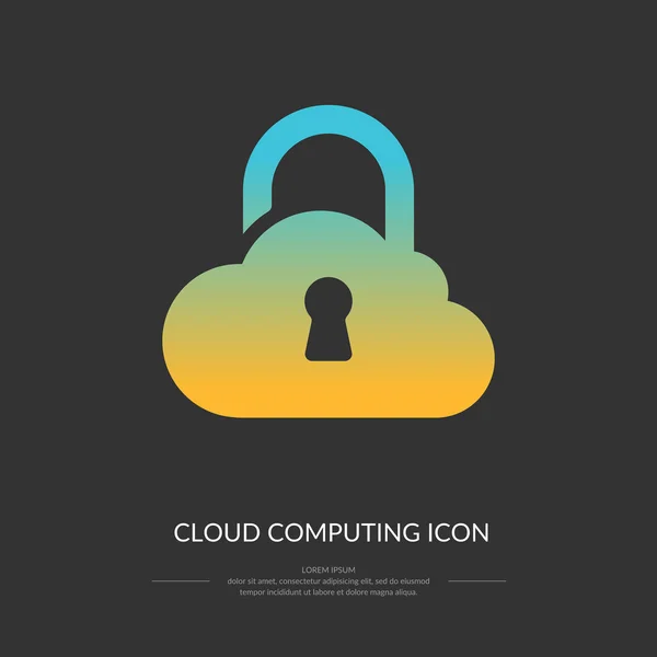 Icono de computación en nube. — Vector de stock