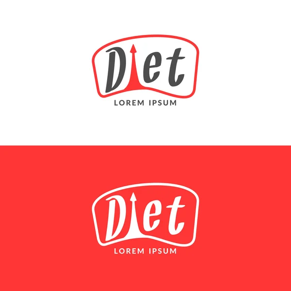 Dieta. logos. pérdida de peso . — Archivo Imágenes Vectoriales