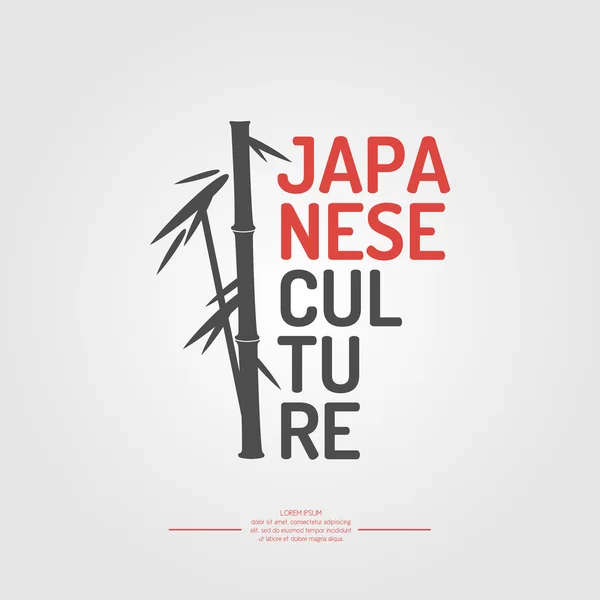 Cartaz. Cultura japonesa. Símbolo do Japão . —  Vetores de Stock