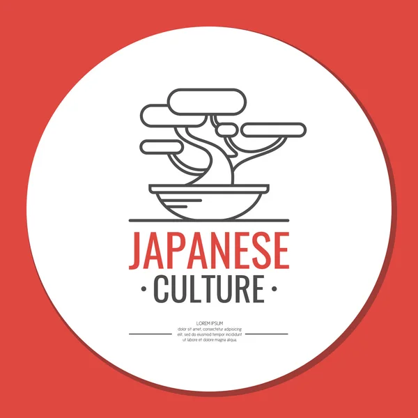 Affiche. La culture japonaise. Symbole du Japon . — Image vectorielle