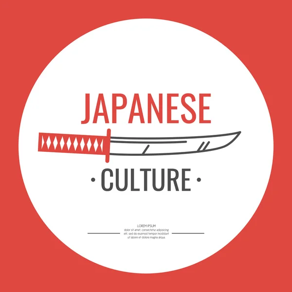 Cartel. Cultura japonesa. Símbolo de Japón . — Vector de stock