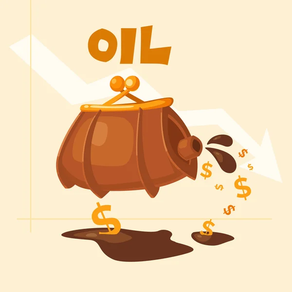 Öl zu niedrigen Preisen verkaufen. — Stockvektor