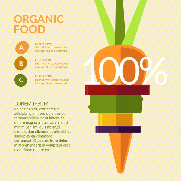 Comida ecológica. Elementos e iconos para tarjetas — Vector de stock