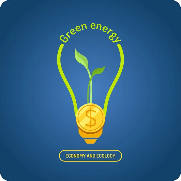 Energia verde. Ilustrações para design — Vetor de Stock