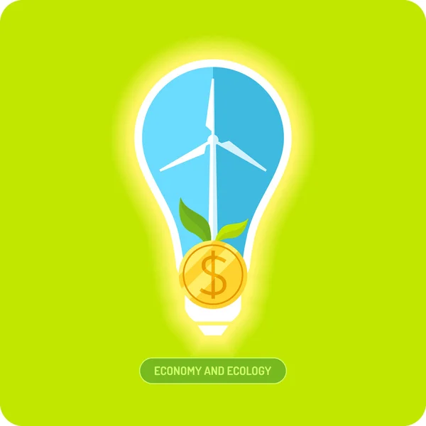 Groene energie. Illustraties voor ontwerp — Stockvector