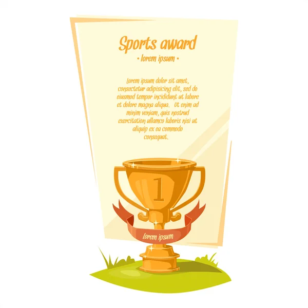 Cup. Sports award. — Stock Vector