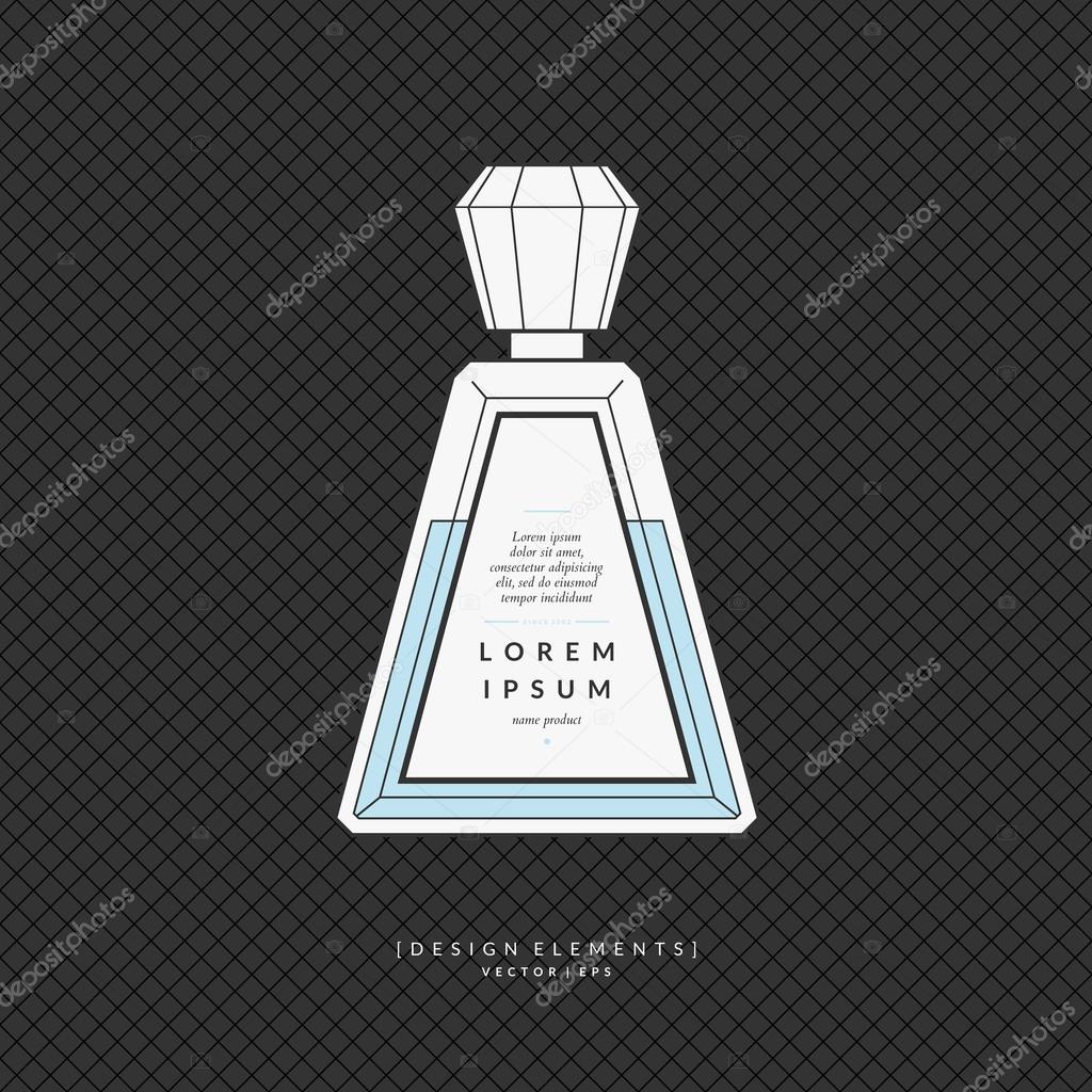 Perfume bottle. Element for design. Vector Illustration