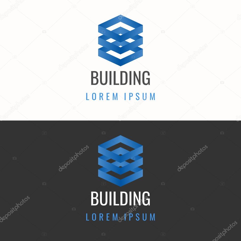 Logo for building company. Vector modern conceptual illustration