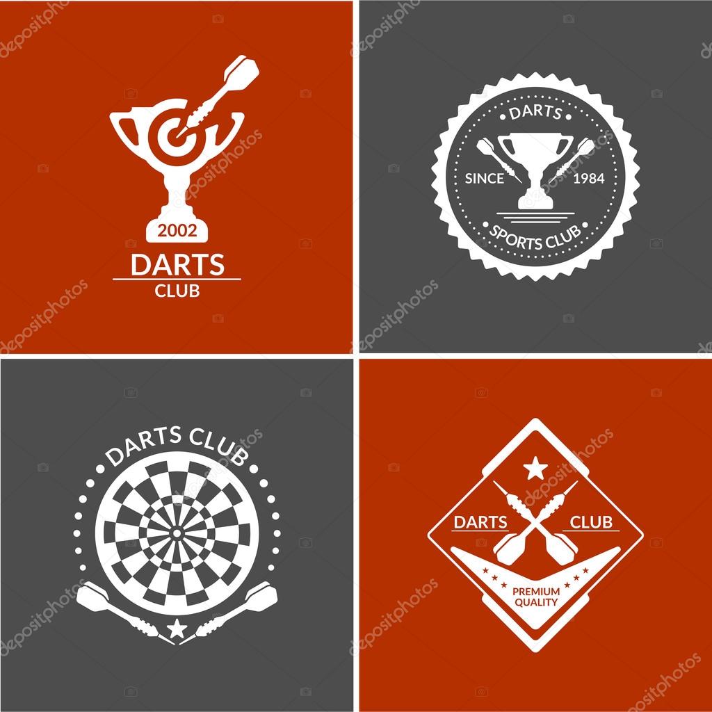 Set. Darts club labels collection. Stock Vector Image by ©alekseyderin