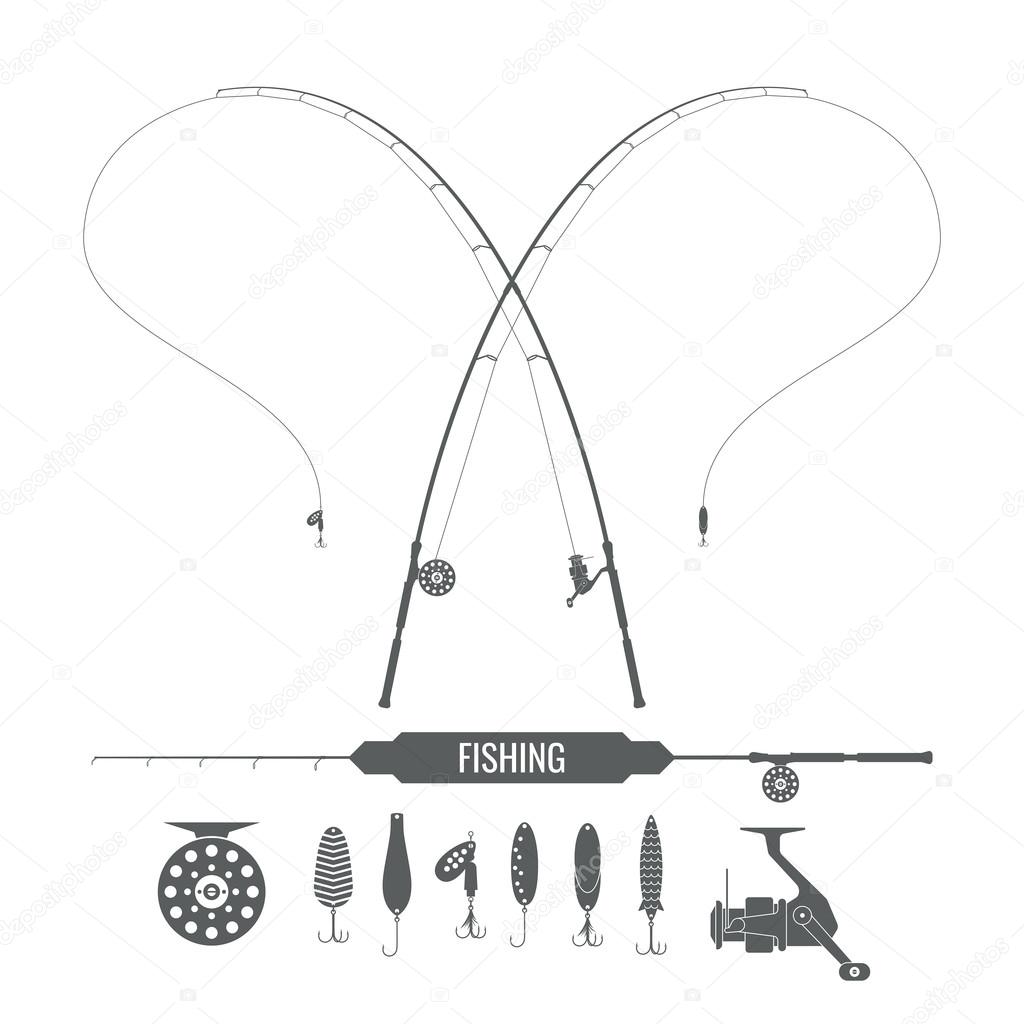 Set. Fishing tackle.