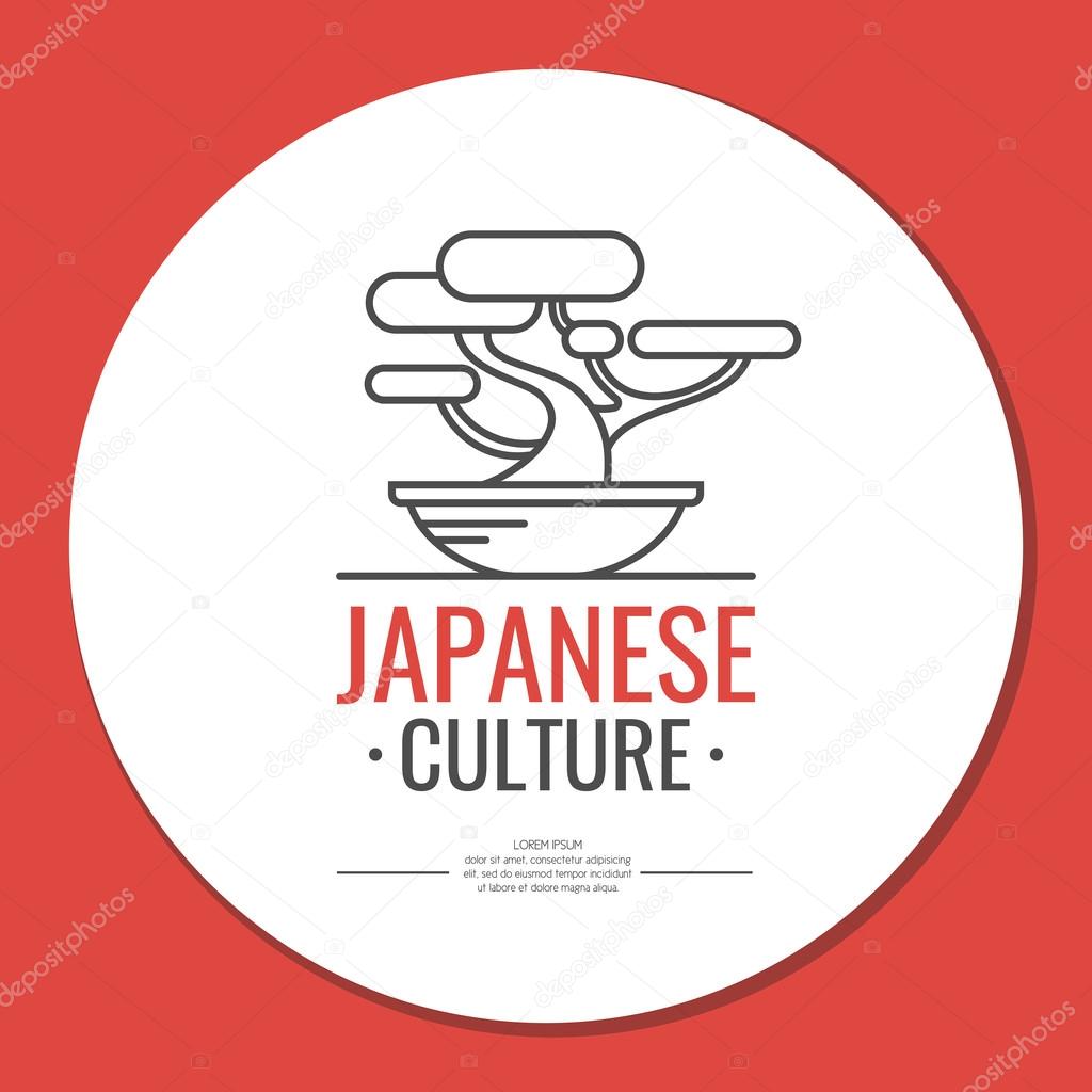 Poster. Japanese culture. Symbol of Japan.
