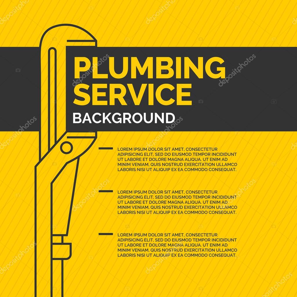 Plumbing service background. Vector stylish poster and illustration.