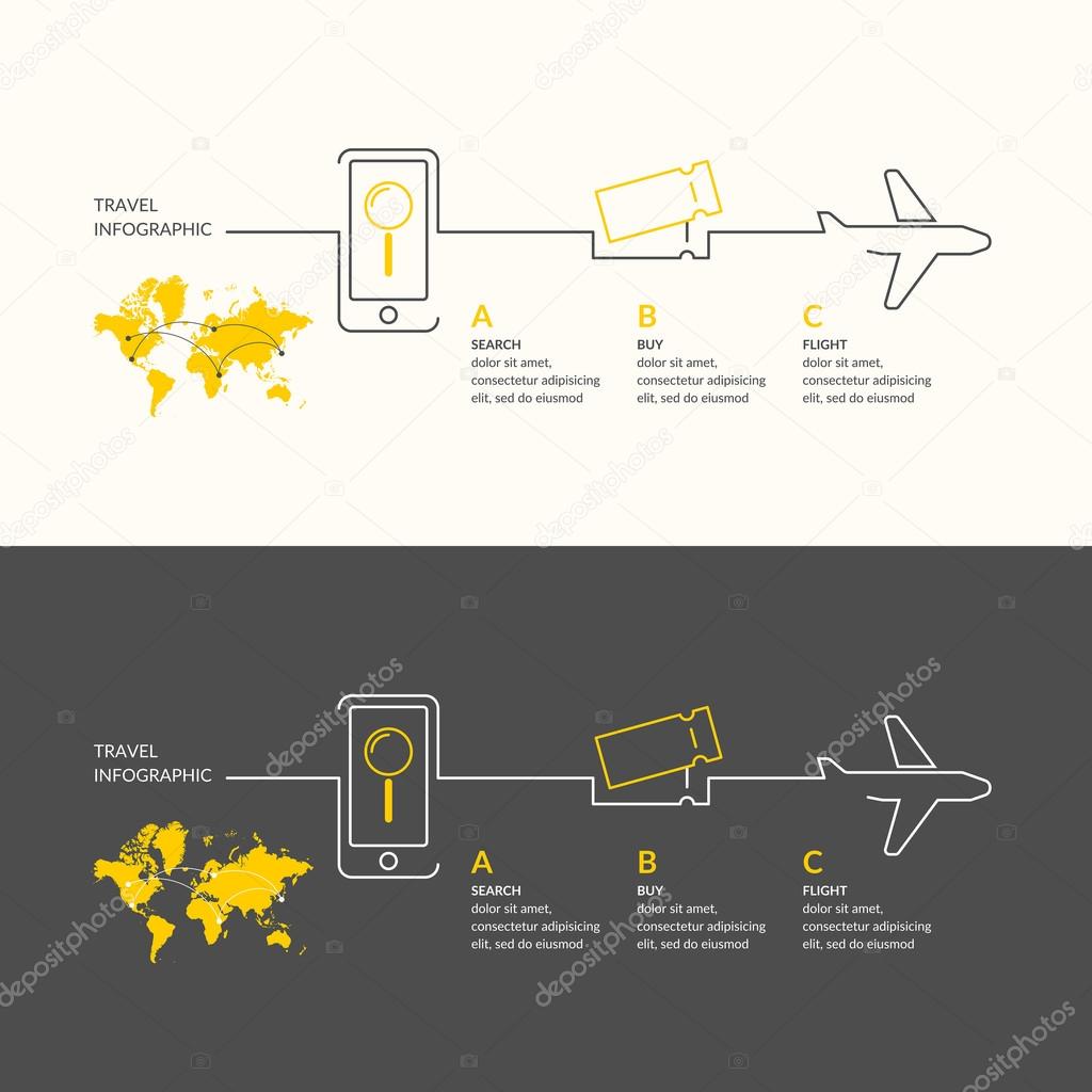 Travel infographics. Buy air tickets.