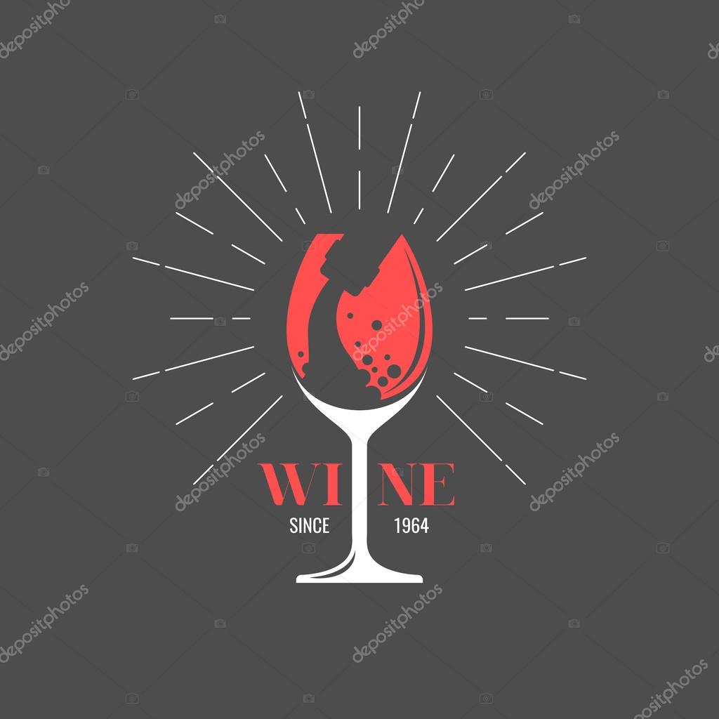 Wine label. Illustrations for design, website, infographic, poster, advertising