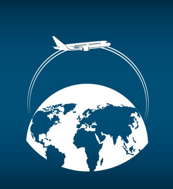 uçak dünya üzerinde. Gezegen. seyahat