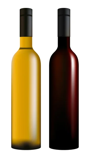 병 와인 붉은 색과 흰색 벡터의. 와인 기업입니다. 와인 빈 서식 파일 — 스톡 벡터