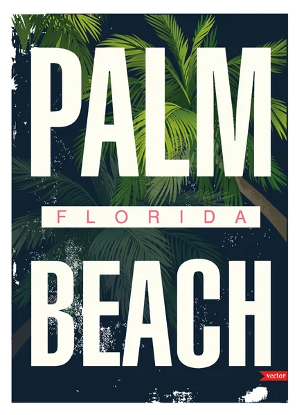 Tropische palm bladeren naadloze vector bloemmotief achtergrond — Stockvector