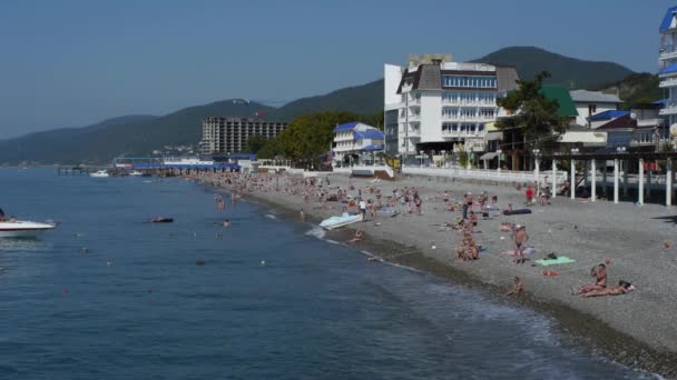 Svarta havet stranden — Stockvideo